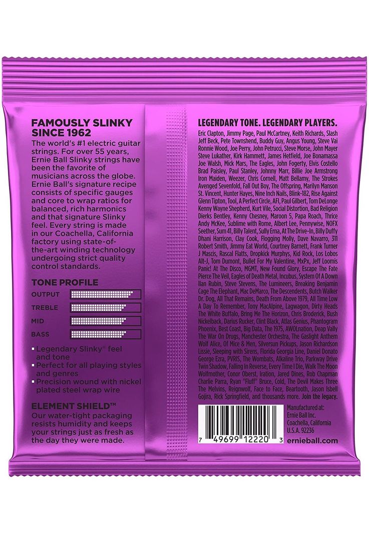 Cuerdas para guitarra electrica Ernie Ball P02220-1