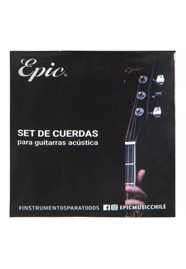 Cuerdas metálicas para guitarra acústica Epic 010-048-0