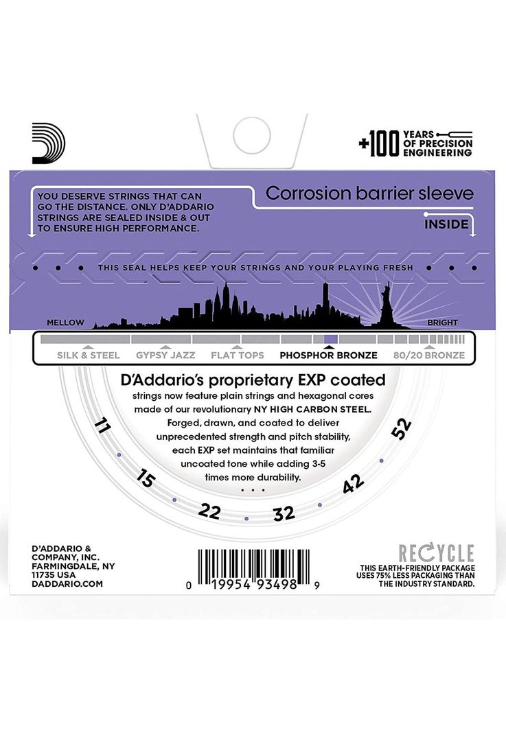 Cuerdas para guitarra acustica D'Addario EXP26-1