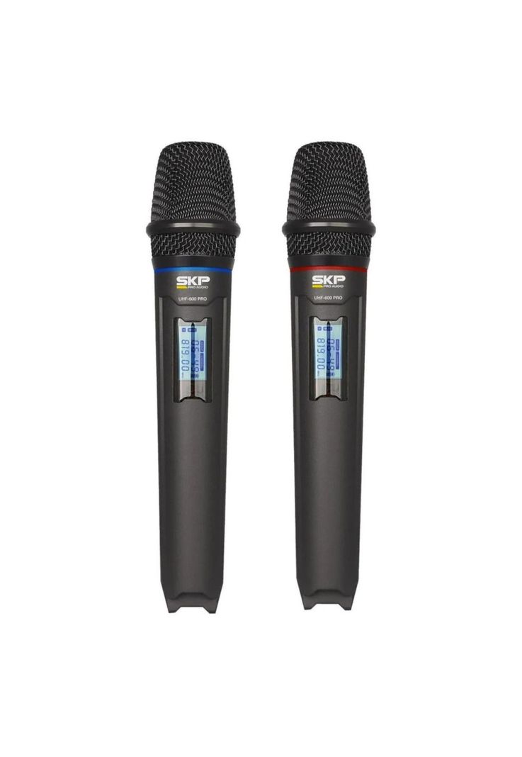 Microfono Inalambrico Doble SKP UHF 600 Pro-1