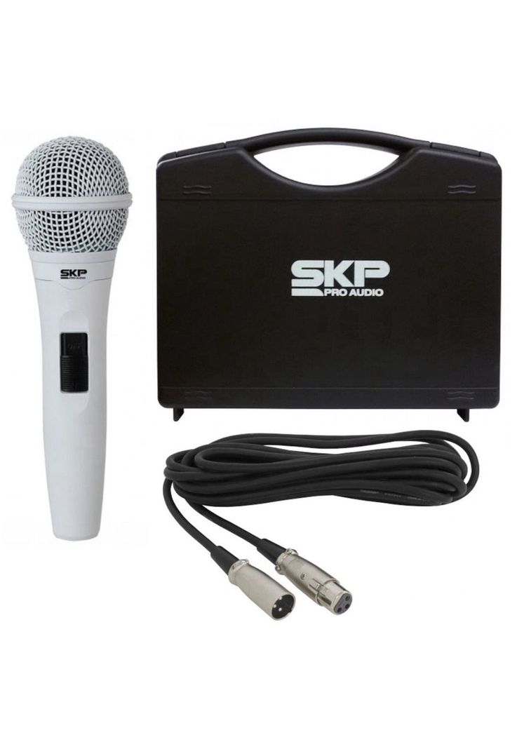 Micrófono Vocal Dinámico SKP PRO-92 XLR White-1