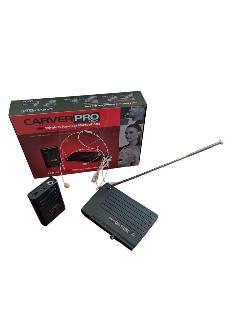 Sistema Inalambrico Microfono Cintillo CarverPro MVI-45-1