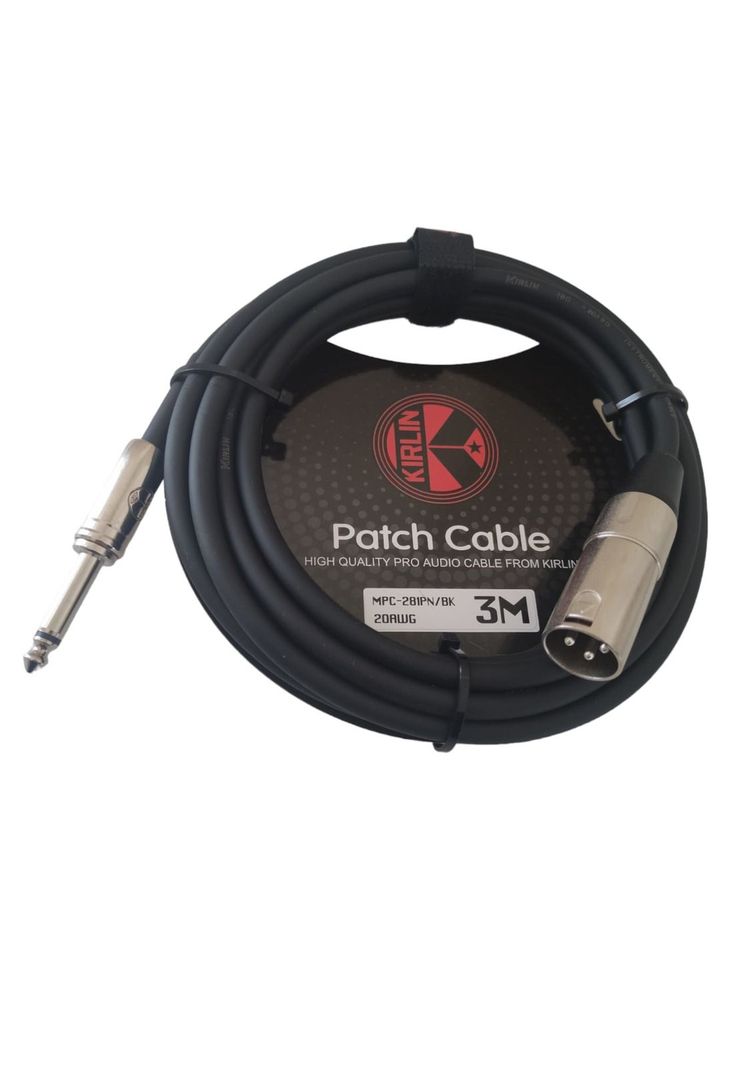 Cable XLR-Plug 6,3mm de 3 mt Kirlin MPC-281PN/BK 3M-0