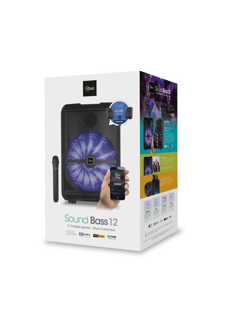 Parlante Portatil TWS Mlab Sound Bass 12-4
