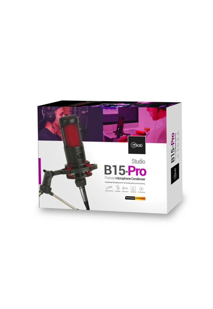 Micrófono condensador para podcast Mlab B15-Pro Studio-1