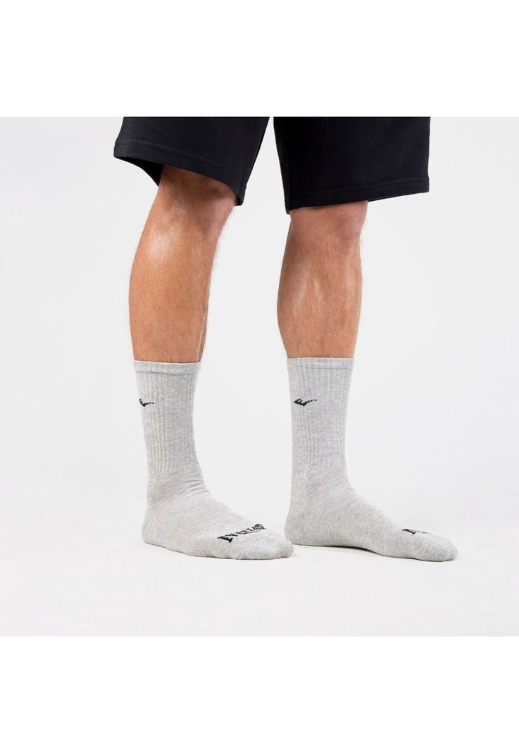 Tripack Calcetines Crew Negro-Blanco-Gris Everlast-1