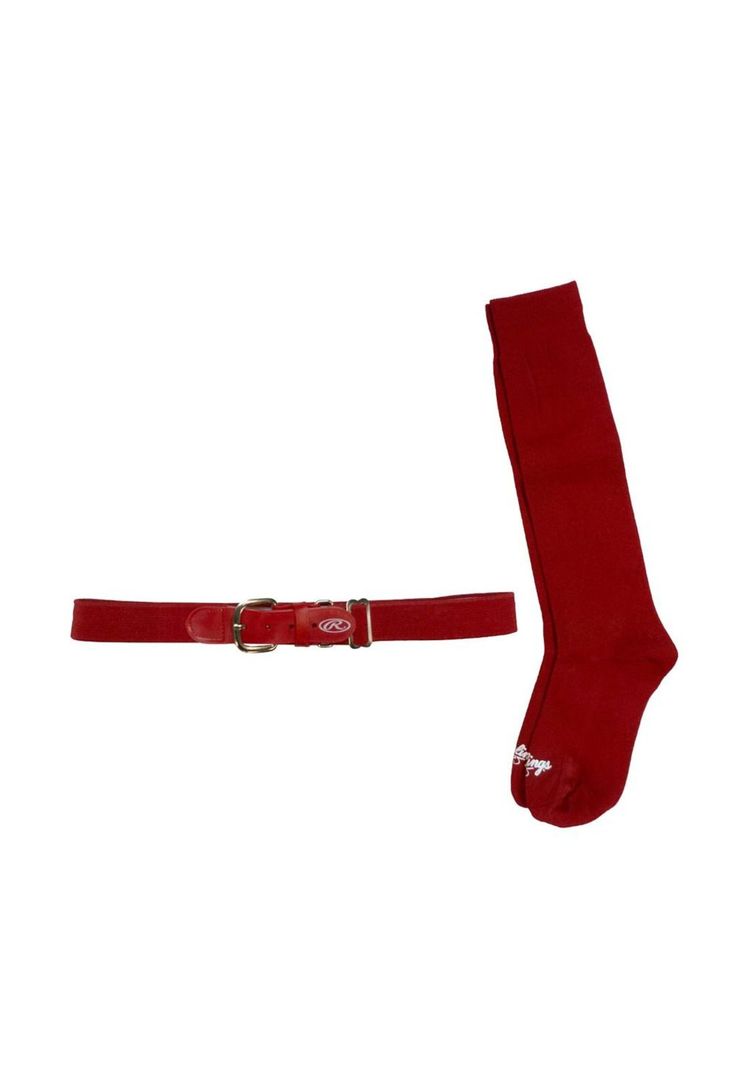 Pack Cinturon + Medias De Baseball Rojo Rawlings-0