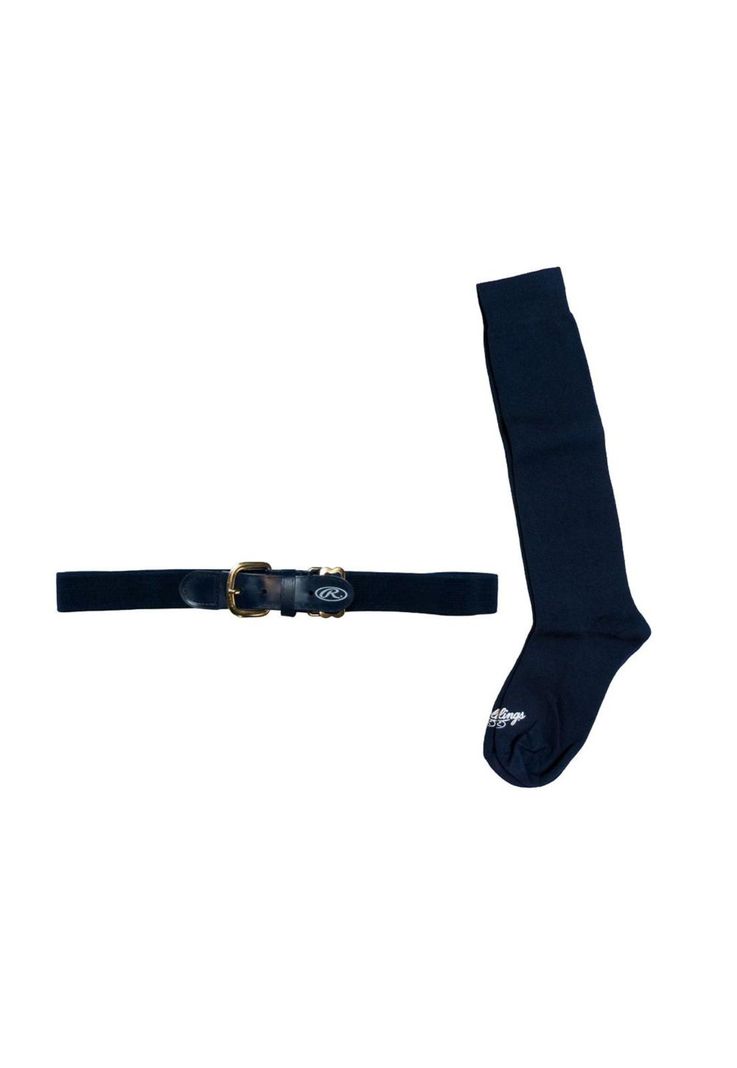 Pack Cinturon + Medias De Baseball Azul Marino Rawlings
