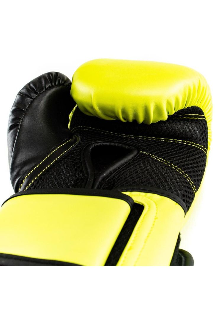 Guantes De Box Powerlock 2 Tr Hook & Loop  Am Neon / Negro-4