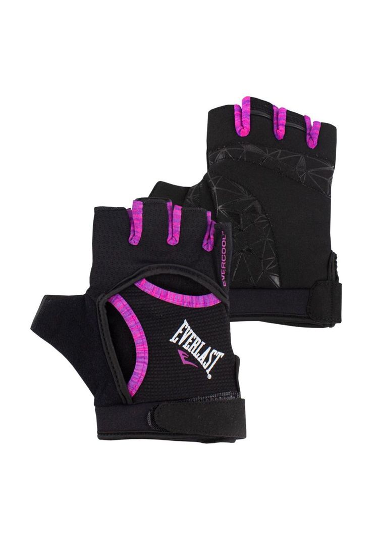 Guantes Fitness Vento Negro/Rosado Mujer Everlast-1