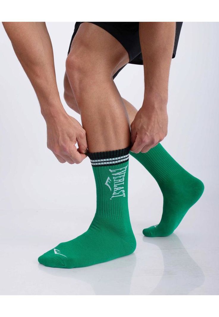 Tripack Calcetines Roma Verde-Negro-Blanco Everlast-0