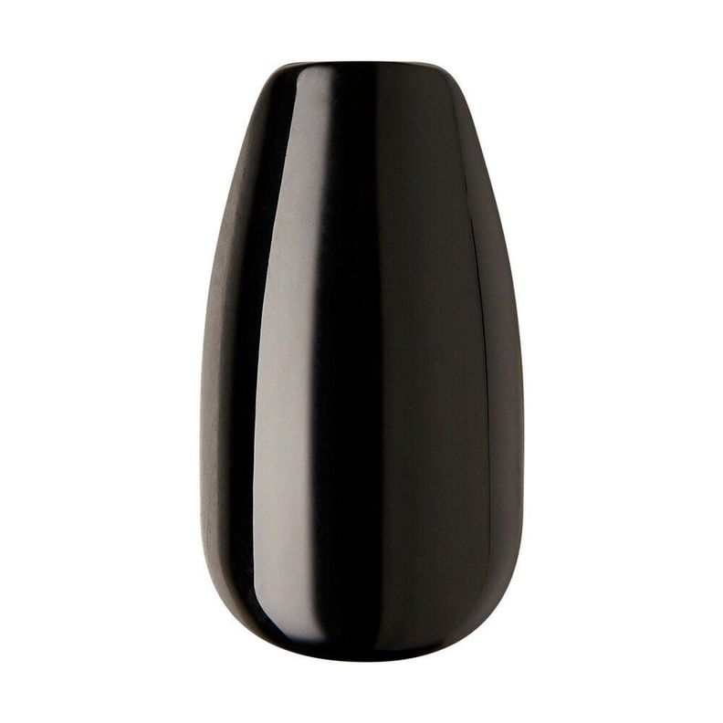 Uñas Impress Color All Black Coffin Shape-2