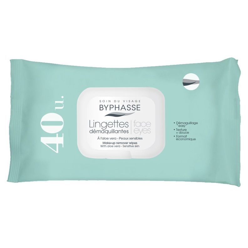 Toallitas Desmaquillantes Aloe Vera Piel Sensible 40 Un-1