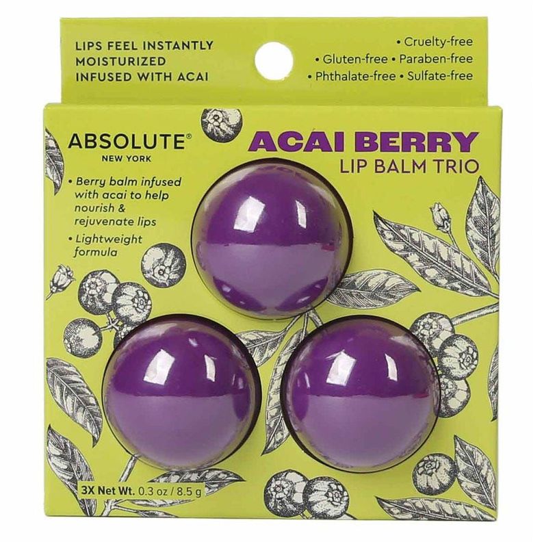 Set de Labiales Acai Berry Lip Balm trio-0
