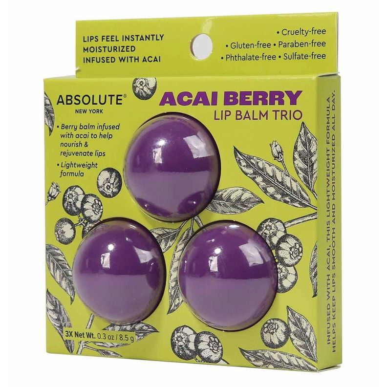 Set de Labiales Acai Berry Lip Balm trio-1