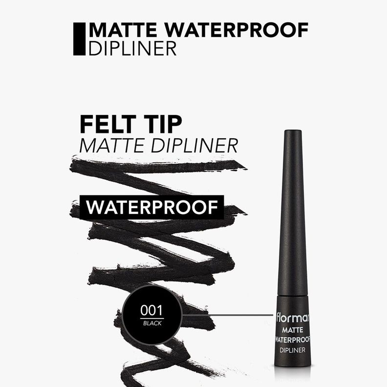 Delineador Líquido Matte Dipliner Waterproof Black-4