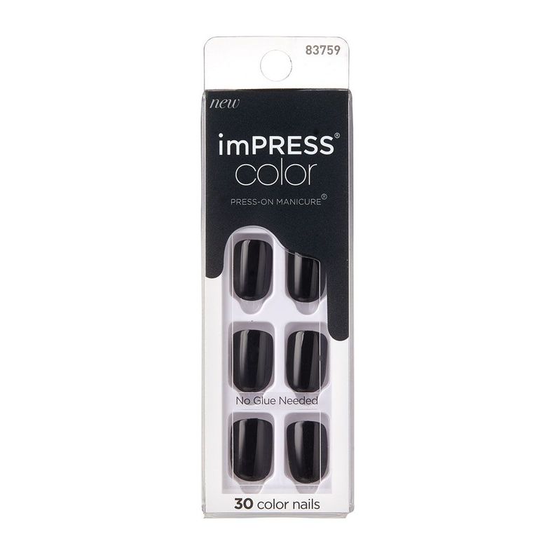 Uñas Impress Color All Black-1