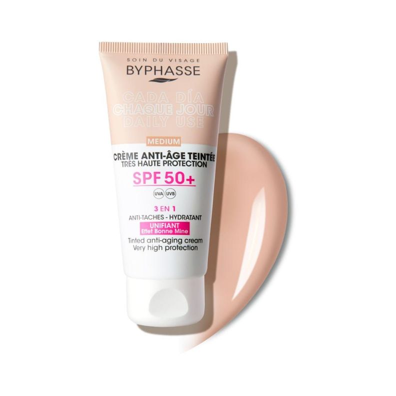 Crema Facial Antiedad Con Color Medium Spf 50+ 50Ml-0