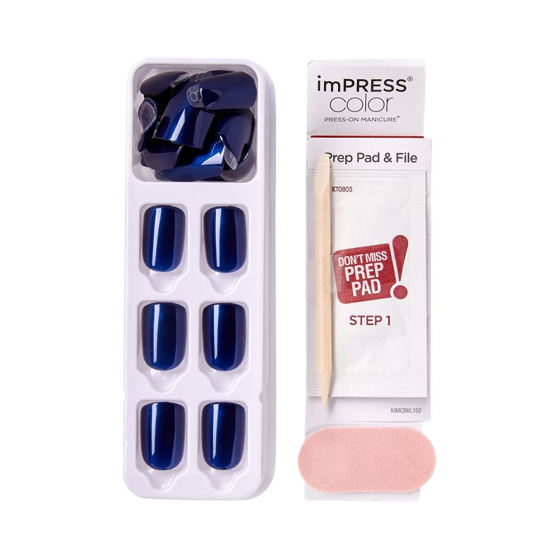 Uñas Impress Color Never Too Navy-4