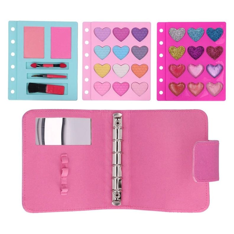 SET DE MAQUILLAJE PARA NIÑOS MEGA GLAM BEAUTY BINDER MERMAID VIBES 30 PCS-0