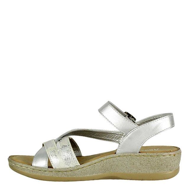 Sandalia Gracia Plateada Takones-2
