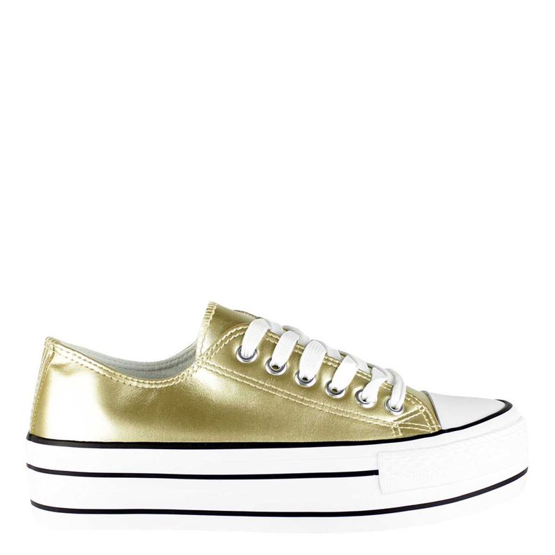 Zapatilla Atenas Dorada Ecocuero Takones-0