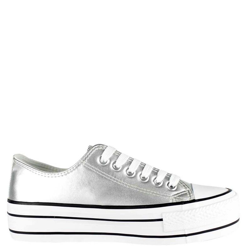 Zapatilla Atenas Plateada Takones-0