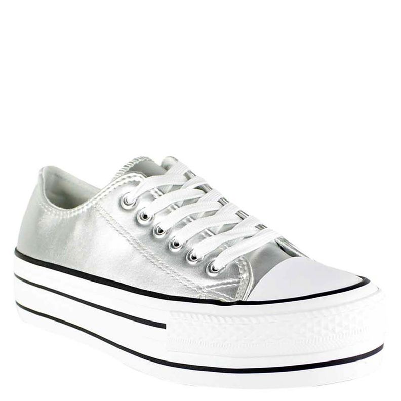 Zapatilla Atenas Plateada Takones-1