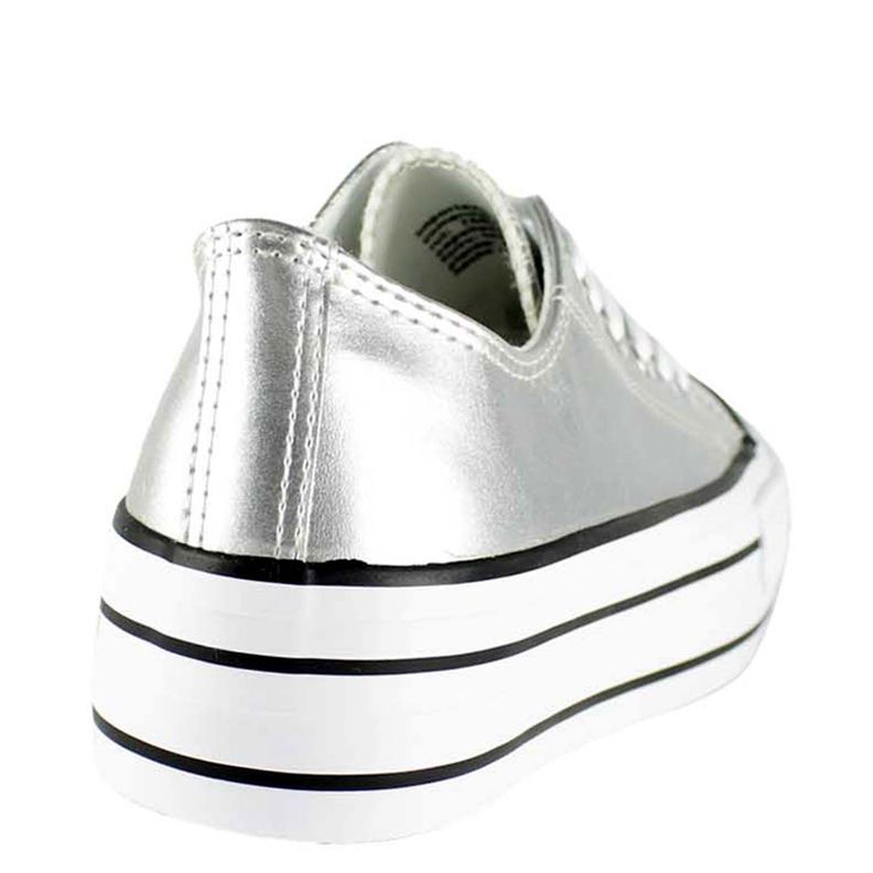 Zapatilla Atenas Plateada Takones-3