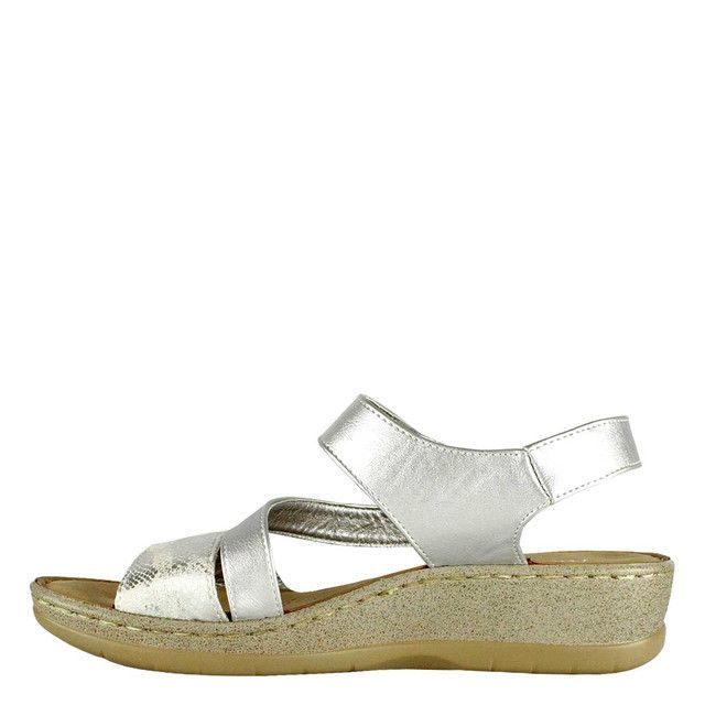 Sandalia Justina Plateada Takones-2
