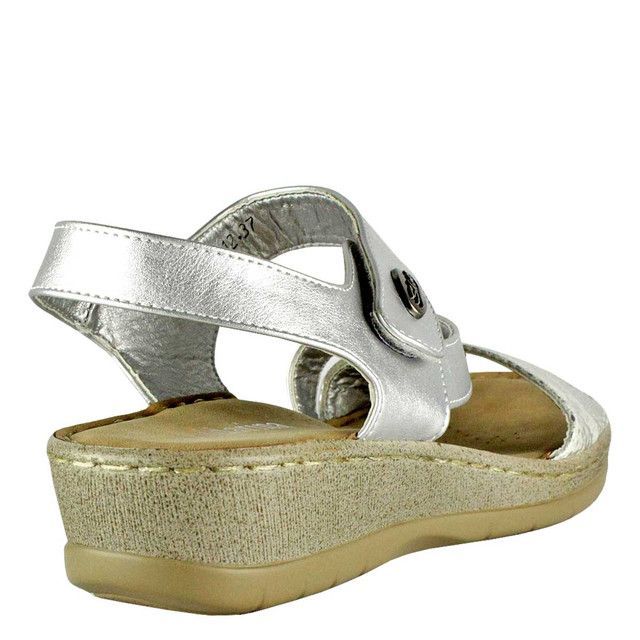Sandalia Justina Plateada Takones-3