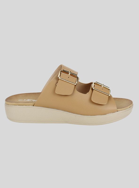 Sandalia New Walk Celia Slip On Camel-0