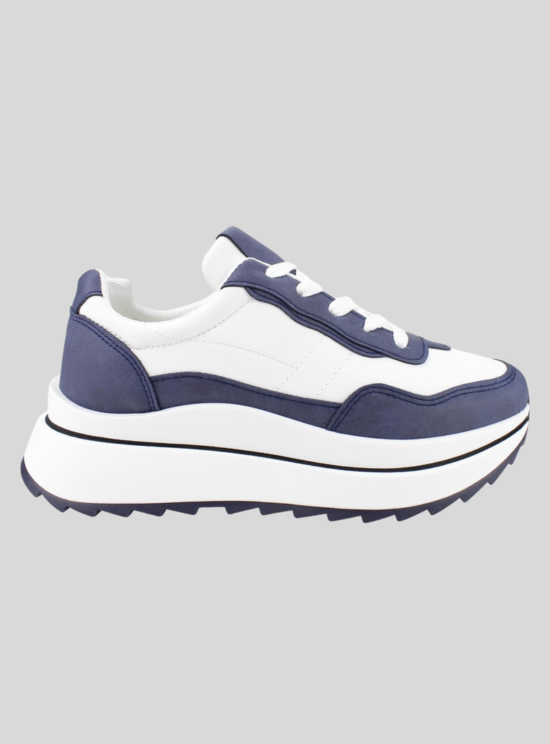 Zapatilla New Walk Chunky Bicolor Blanca-0