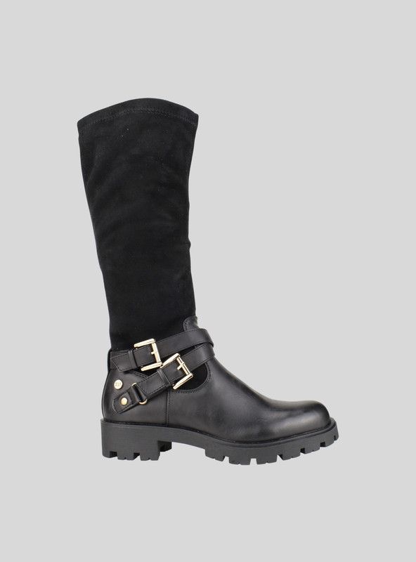 Bota Xti Doble Broche Negra-0