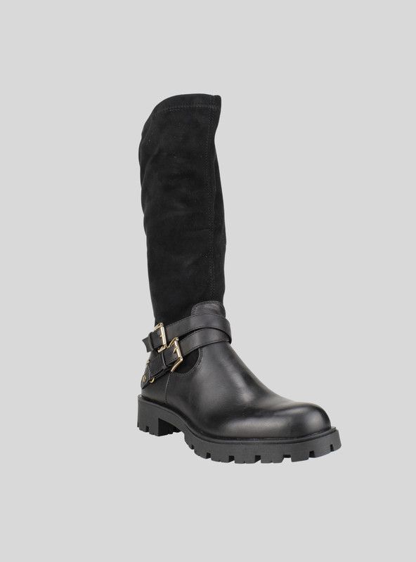 Bota Xti Doble Broche Negra-1