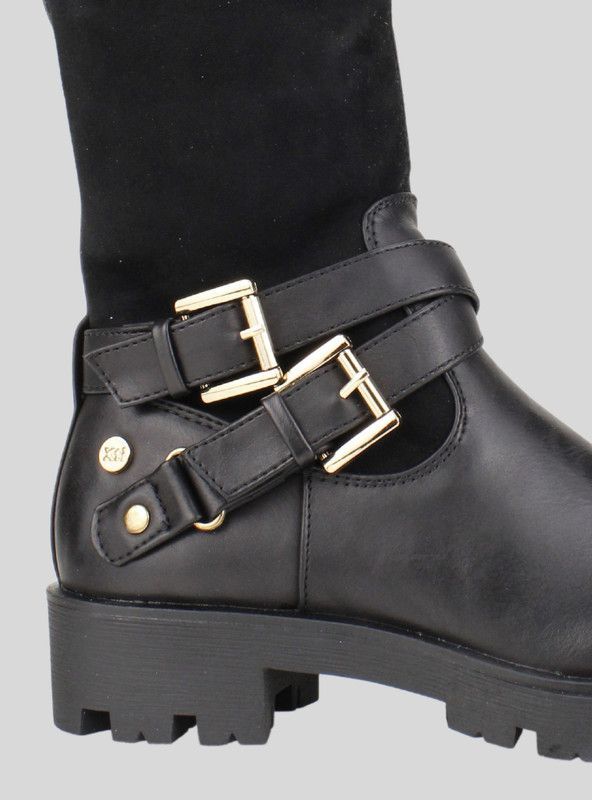 Bota Xti Doble Broche Negra-3