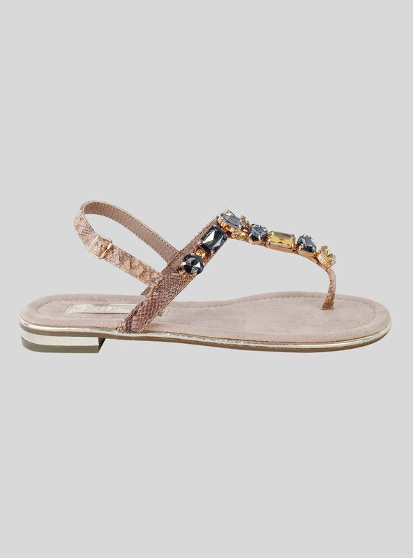 Sandalia Xti Reptil Taupe-0