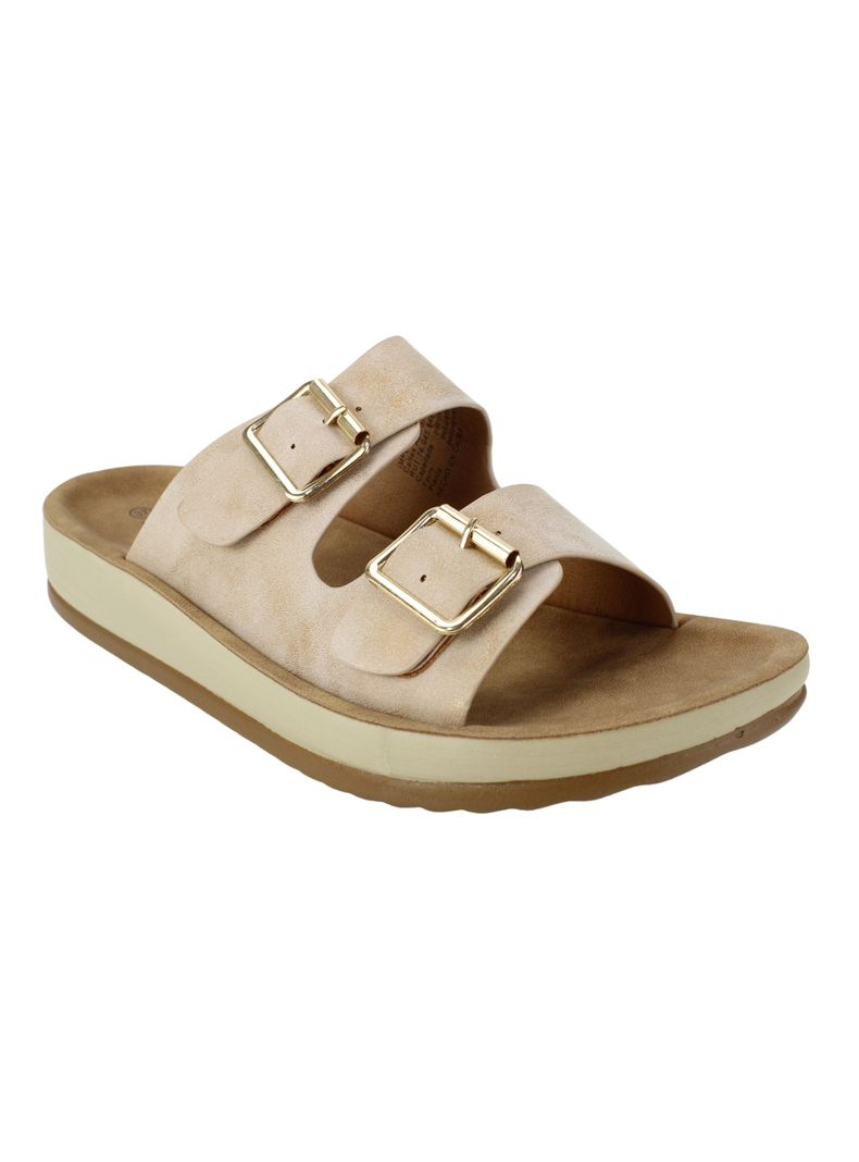 Sandalia New Walk Doble Hebilla Dorada-1