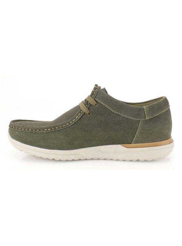 Zapato Nat Geo Casual Gamuza Verde Petróleo-2