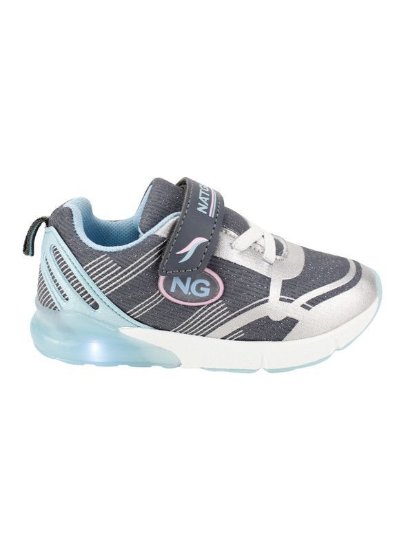 Zapatilla Nat Geo Kids Luces Gris-0