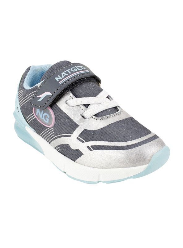 Zapatilla Nat Geo Kids Luces Gris-1