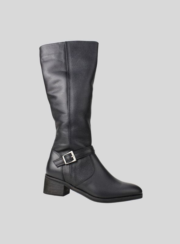 Bota Exs Broche Cuero Negro-0