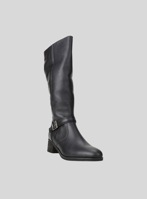 Bota Exs Broche Cuero Negro-1
