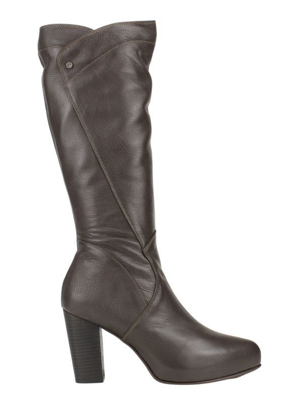 Bota Exs Taco Alto Cuero Café-0