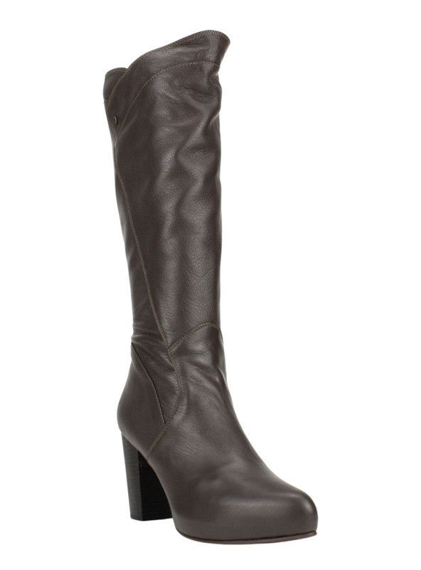 Bota Exs Taco Alto Cuero Café-1