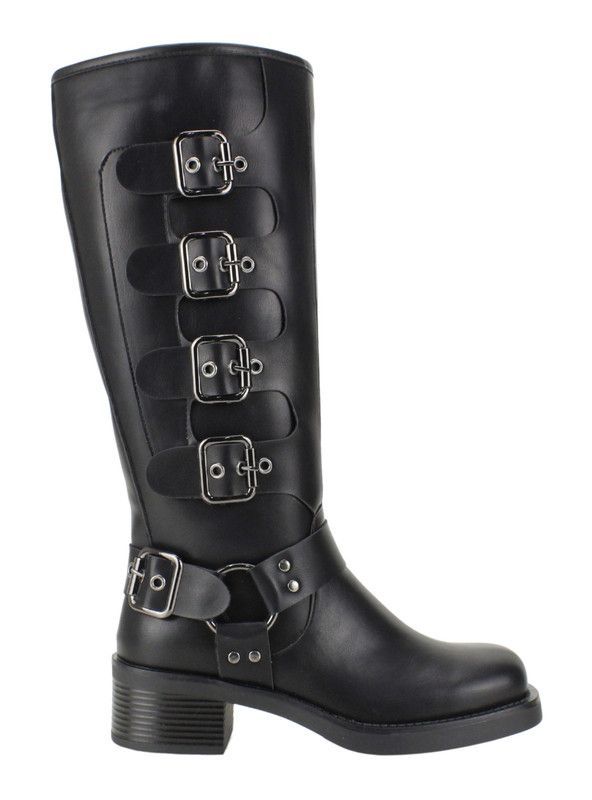 Bota Agua de Coco Biker Negra-0