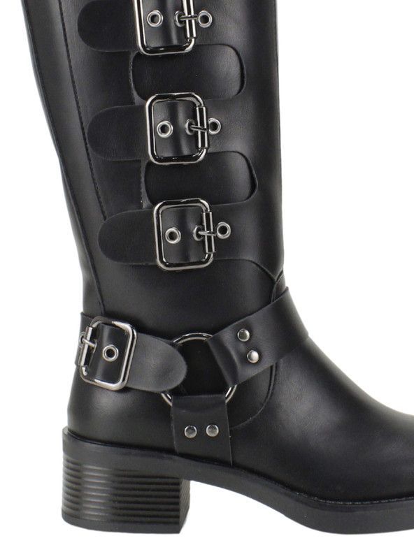 Bota Agua de Coco Biker Negra-3