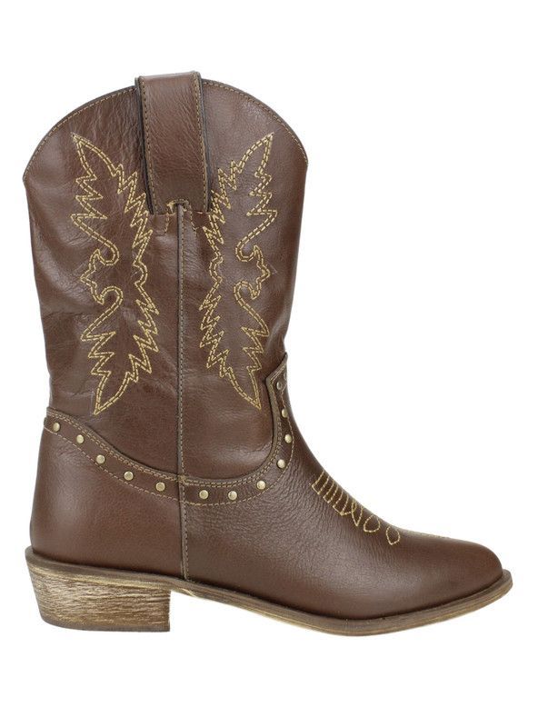 Bota Exs Vaquera Cuero Café-0