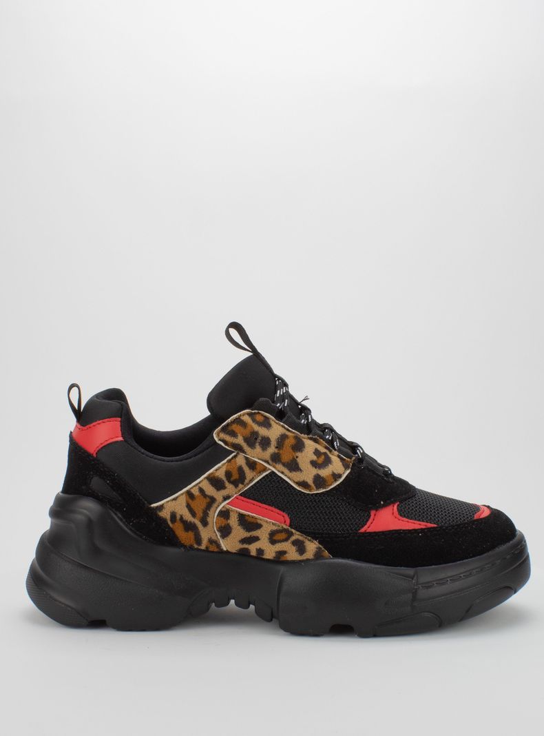 Zapatilla Agua de Coco Chunky Black Lepoard-1
