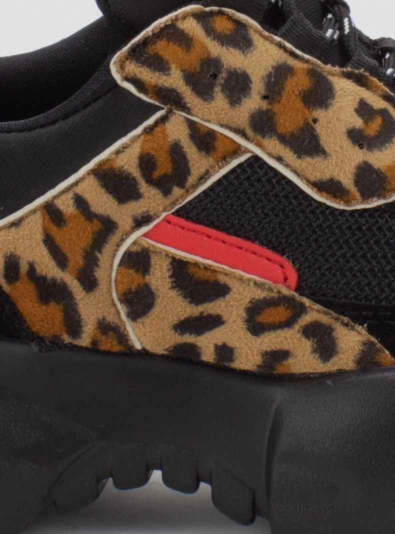 Zapatilla Agua de Coco Chunky Black Lepoard-4